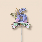 Age and Name Cake Charm Shaker